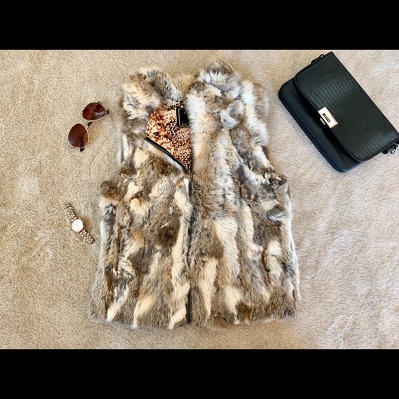 Jin Diaofuf Jackets & Blazers - Real rabbit fur vest jacket S size